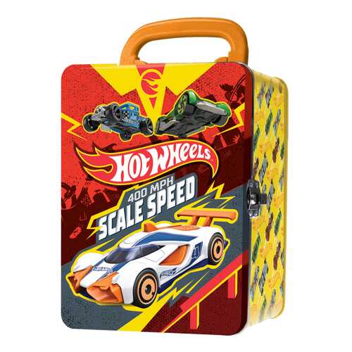 Портативный кейс для хранения 18 машинок Hot Wheels красно-желтый в Дети