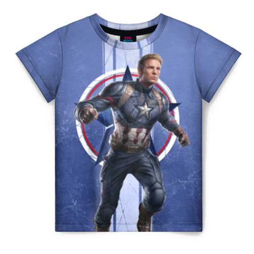 Детская футболка ВсеМайки 3D Captain America, размер 140 в Дети