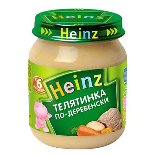 Пюре мясное Heinz Телятинка по-деревенски с 6 мес. 120 г в Дети