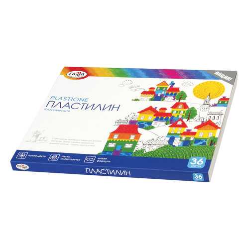 Пластилин ГАММА Классический, 36 цветов со стеком, 720 г в Дети