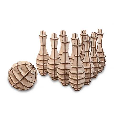 Конструктор Eco Wood Art 3D MINI BOWLING (Мини боулинг) из дерева в Дети