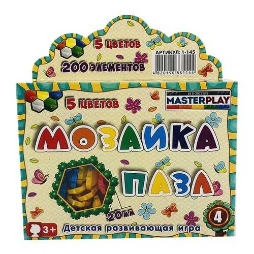 Мозаика-пазл Colorplast №4, d 20 мм, 5 цветов, 200 деталей в Дети