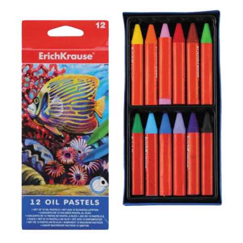 Восковые мелки ErichKrause 12 Oil Pastels в Дети