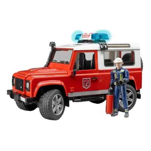 Внедорожник Bruder Land rover defender station wagon пожарная с фигуркой в Дети