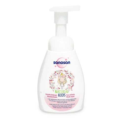 Пенка Sanosan Natural Kids для лица и тела, для девочек 250 мл в Дети