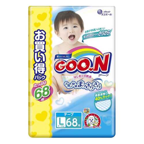 Подгузники Goon Ultra Jumbo Pack L (9-14 кг), 68 шт. в Дети