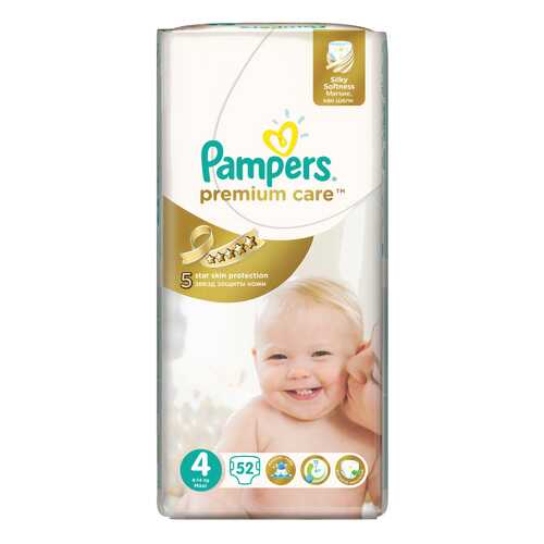 Подгузники Pampers Premium Care 4 (8-14 кг), 52 шт. в Дети