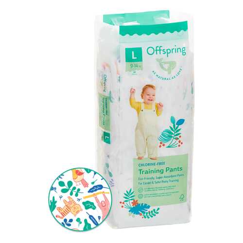 Подгузники-трусики Offspring L 9-14 кг 36 шт. Джунгли в Дети