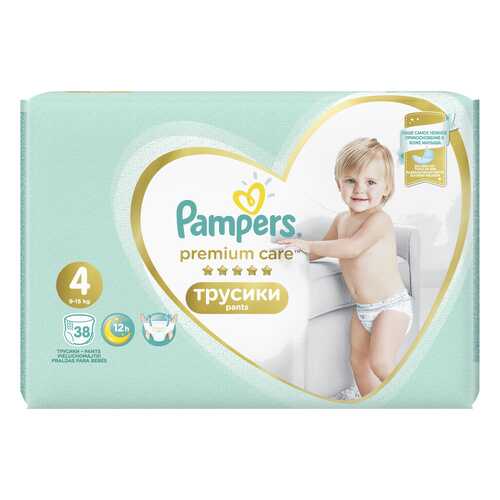 Трусики Pampers Premium Care 4 (9-15 кг) 38 шт. в Дети