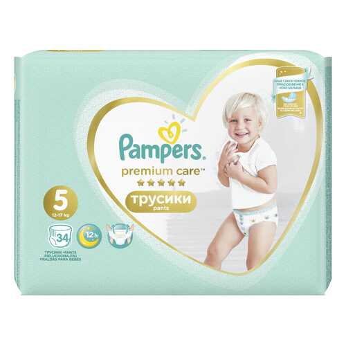 Трусики Pampers Premium Care 5 (12-17 кг), 34 шт. в Дети