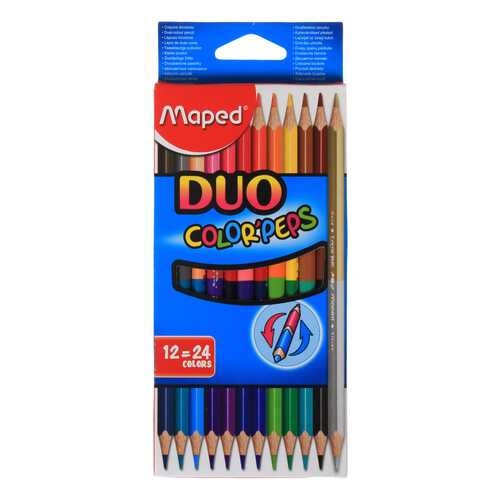 Карандаши цвет.COLOR'PEPS DUO, двусторон.наб.12шт/24цв.MAPED в Дети