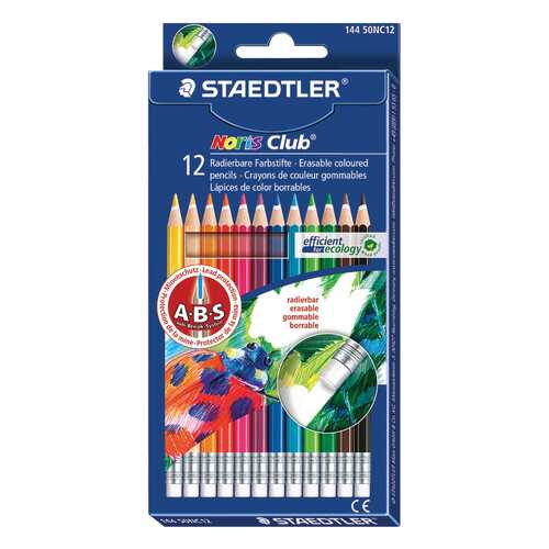 Карандаши цветные 12 шт NorisClub с ластиком Staedtler в Дети